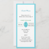 カスタマイズシンプル青と緑のブライダルシャワー 招待状 (正面)