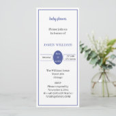 カスタマイズシンプルLight Purple Baby Shower 招待状 (スタンド正面)