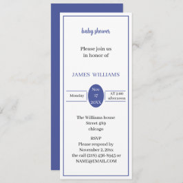 カスタマイズシンプルLight Purple Baby Shower 招待状