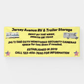 カスタマイズシンプルRVおよびトレーラ保管事業 横断幕 (横)