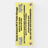 カスタマイズシンプルRVおよびトレーラ保管事業 横断幕 (縦)