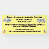 カスタマイズシンプルRVおよびトレーラ保管事業 横断幕 (横)