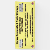 カスタマイズシンプルRVおよびトレーラ保管事業 横断幕 (縦)