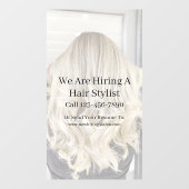 カスタマイズジェネリックヘアサロン 採用募集中 ウィンドウサイン (シート)