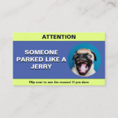 カスタマイズジェリーの駐車違反おもしろい車 コーリングカード (正面)