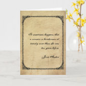 カスタマイズジェーンAustenの引用文のバースデー・カード カード (黄色い花)