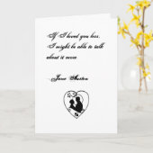 カスタマイズジェーンAustenの引用文の挨拶状 カード (黄色い花)