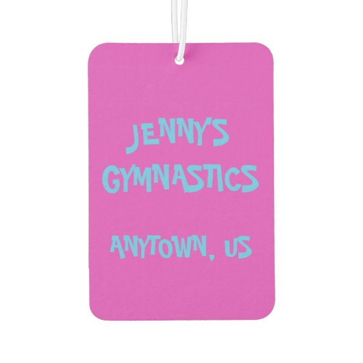 カスタマイズジムダンススタジオ体操アクロバティック カーエアーフレッシュナー (裏面)