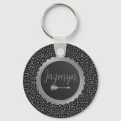 カスタマイズスタイリッシュヒョウ キーホルダー (裏面)