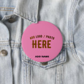 カスタマイズスタイリッシュ可能なモダンピンク検証済みブランド 缶バッジ (インサイチュ)