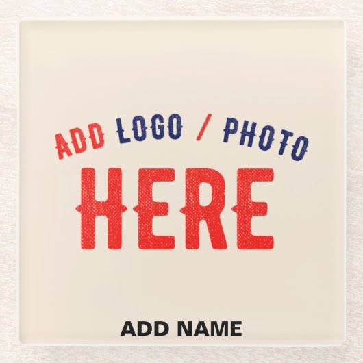 カスタマイズスタイリッシュ可能なモダン自然の検証済みブランド ガラスコースター (正面)