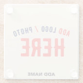 カスタマイズスタイリッシュ可能なモダン自然の検証済みブランド ガラスコースター (裏面)