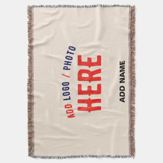 カスタマイズスタイリッシュ可能なモダン自然の検証済みブランド スローブランケット (正面縦)