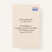 カスタマイズスタイリッシュ可能なモダン自然の検証済みブランド バッジ (裏面)