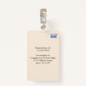 カスタマイズスタイリッシュ可能なモダン自然の検証済みブランド バッジ (裏面クリップ)