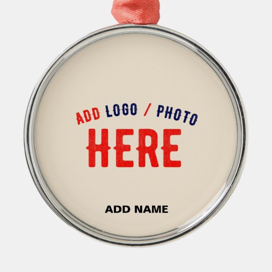 カスタマイズスタイリッシュ可能なモダン自然の検証済みブランド メタルオーナメント (正面)