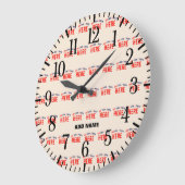 カスタマイズスタイリッシュ可能なモダン自然の検証済みブランド ラージ壁時計 (傾斜)