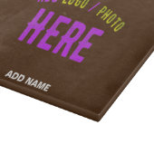 カスタマイズスタイリッシュ可能なモダン茶色の検証済みブランド カッティングボード (角)