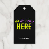 カスタマイズスタイリッシュ可能なモダン茶色の検証済みブランド ギフトタグ (裏面)