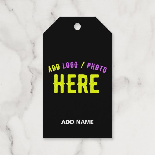 カスタマイズスタイリッシュ可能なモダン茶色の検証済みブランド ギフトタグ (裏面)