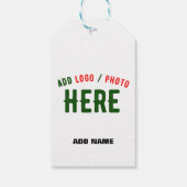 カスタマイズスタイリッシュ可能なモダン茶色の検証済みブランド ギフトタグ (裏面)