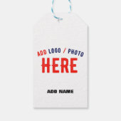 カスタマイズスタイリッシュ可能なモダン茶色の検証済みブランド ギフトタグ (裏面)