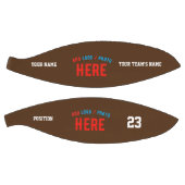 カスタマイズスタイリッシュ可能なモダン茶色の検証済みブランド バスケットボール (パネル)