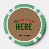 カスタマイズスタイリッシュ可能なモダン茶色の検証済みブランド ポーカーチップ (裏面)