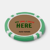 カスタマイズスタイリッシュ可能なモダン茶色の検証済みブランド ポーカーチップ (シングル)