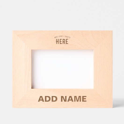 カスタマイズスタイリッシュ可能なモダン茶色の検証済みブランド レーザー彫刻フレーム (正面)