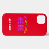 カスタマイズスタイリッシュ可能なモダン赤の検証済みブランド Case-Mate iPhoneケース (裏面 (横))