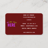 カスタマイズスタイリッシュ可能なモダン酸素血中検証済みブランド コーリングカード (正面)