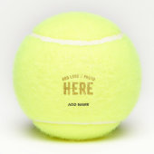 カスタマイズスタイリッシュ可能なモダン黄色の検証済みブランド テニスボール (裏面)