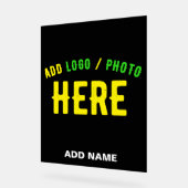 カスタマイズスタイリッシュ可能なモダン黒の検証済みブランド アクリルサイン (傾斜)