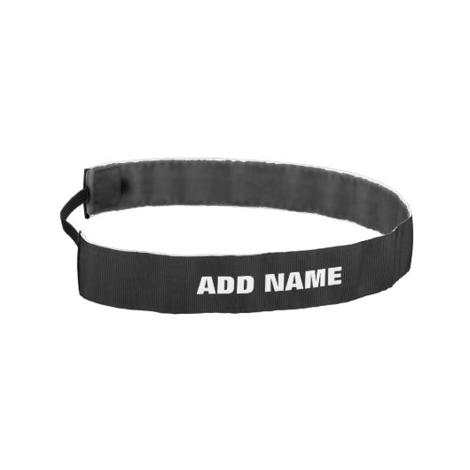 カスタマイズスタイリッシュ可能なモダン黒の検証済みブランド アスレチックヘッドバンド (左)