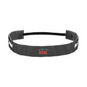 カスタマイズスタイリッシュ可能なモダン黒の検証済みブランド アスレチックヘッドバンド (正面)