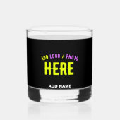 カスタマイズスタイリッシュ可能なモダン黒の検証済みブランド ウイスキーグラス (裏面)