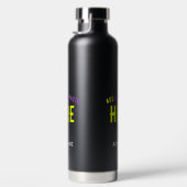 カスタマイズスタイリッシュ可能なモダン黒の検証済みブランド ウォーターボトル (右面)
