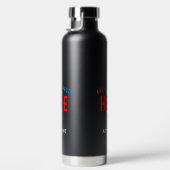 カスタマイズスタイリッシュ可能なモダン黒の検証済みブランド ウォーターボトル (右面)