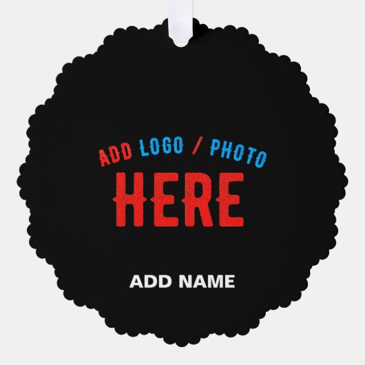 カスタマイズスタイリッシュ可能なモダン黒の検証済みブランド オーナメントカード (正面)