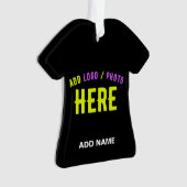 カスタマイズスタイリッシュ可能なモダン黒の検証済みブランド オーナメント (正面)