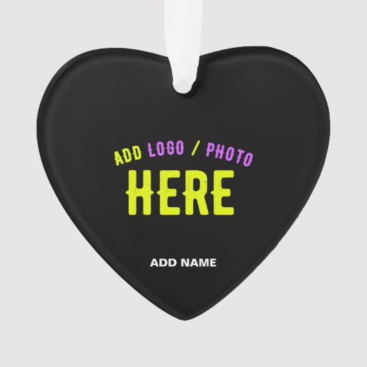 カスタマイズスタイリッシュ可能なモダン黒の検証済みブランド オーナメント (正面)