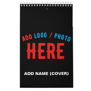 カスタマイズスタイリッシュ可能なモダン黒の検証済みブランド カレンダー