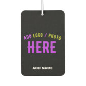 カスタマイズスタイリッシュ可能なモダン黒の検証済みブランド カーエアーフレッシュナー (正面)