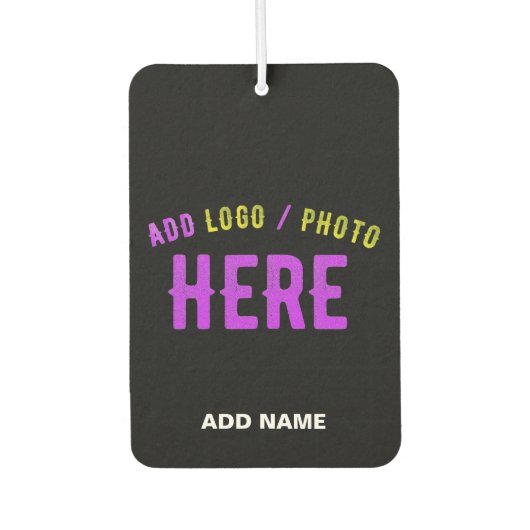 カスタマイズスタイリッシュ可能なモダン黒の検証済みブランド カーエアーフレッシュナー (正面)