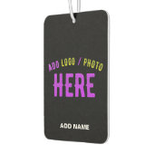 カスタマイズスタイリッシュ可能なモダン黒の検証済みブランド カーエアーフレッシュナー (左)