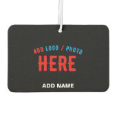 カスタマイズスタイリッシュ可能なモダン黒の検証済みブランド カーエアーフレッシュナー (裏面)