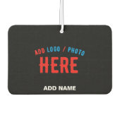 カスタマイズスタイリッシュ可能なモダン黒の検証済みブランド カーエアーフレッシュナー (正面)