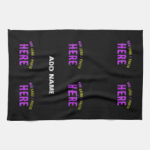 カスタマイズスタイリッシュ可能なモダン黒の検証済みブランド キッチンタオル (横)