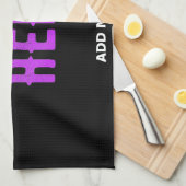 カスタマイズスタイリッシュ可能なモダン黒の検証済みブランド キッチンタオル (四つ折り)